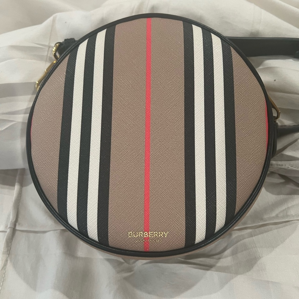 Burberry Round Crossbody Bag - Brown and Red